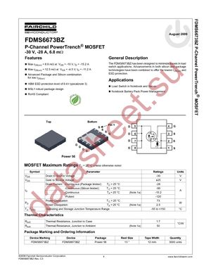 FDMS6673BZ datasheet  